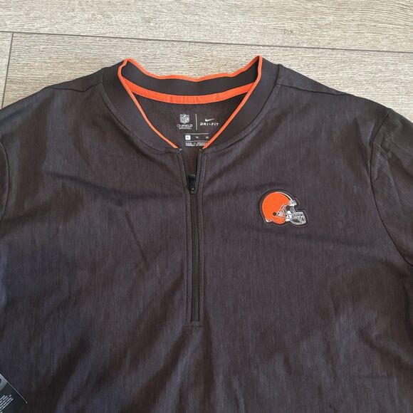 Nike On-Field NFL Cleveland Browns Sweater Men’s XL 1/4 Zip Pullover Athletic - Picture 1 of 9